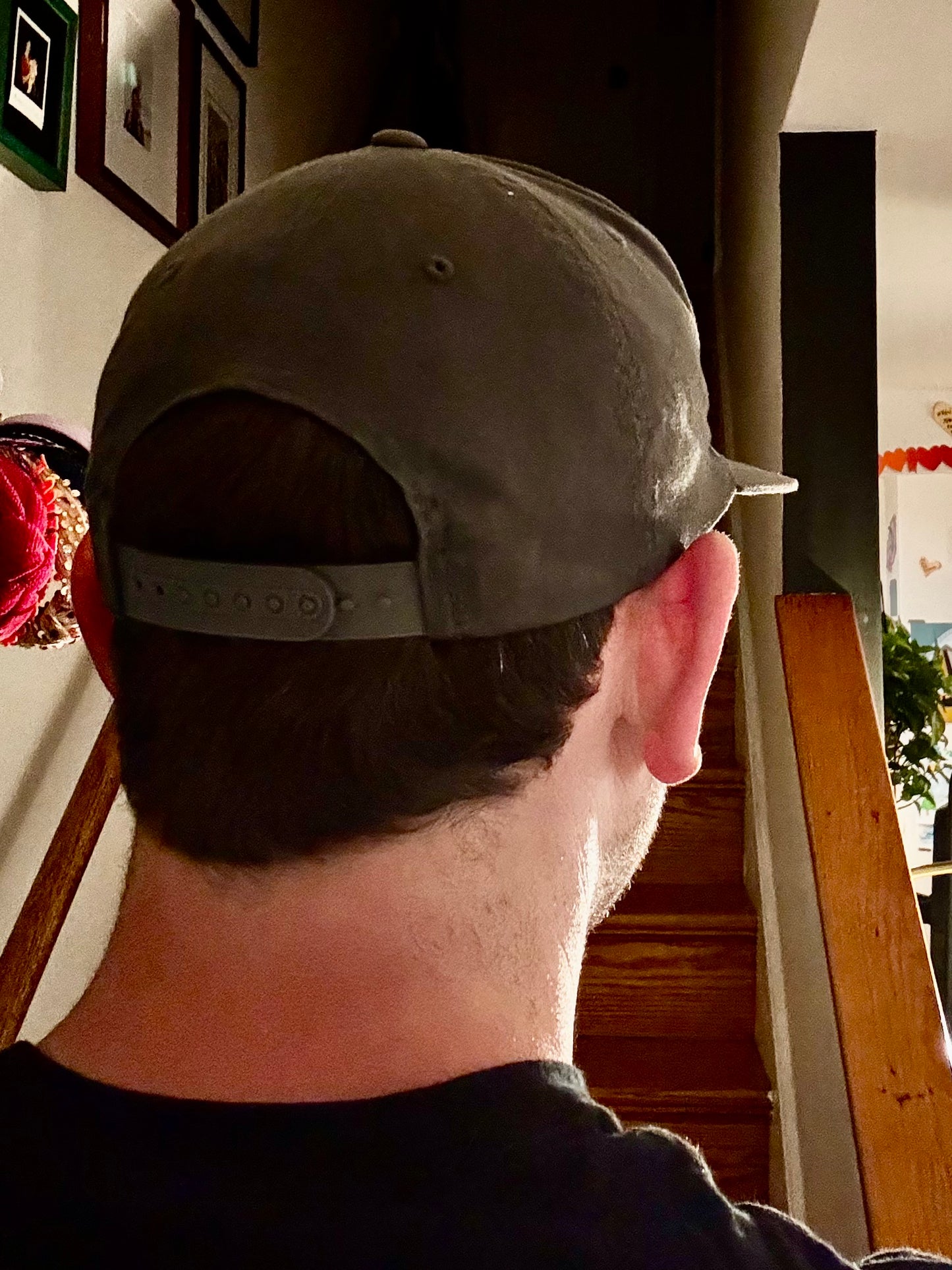 EarthCan! Logo Adult Leather Patch Grey Jockey Five-Panel Hat