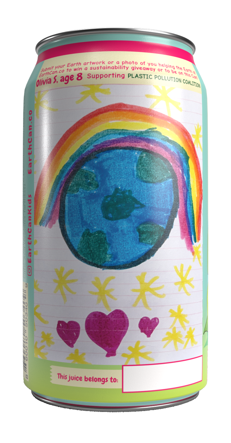 EarthCan! Apple & Fruit Punch VARIETY PACK Organic Juice- 12PK of 6.8oz / 200mL Plastic-Free Aluminum Cans (6 Cans Each)